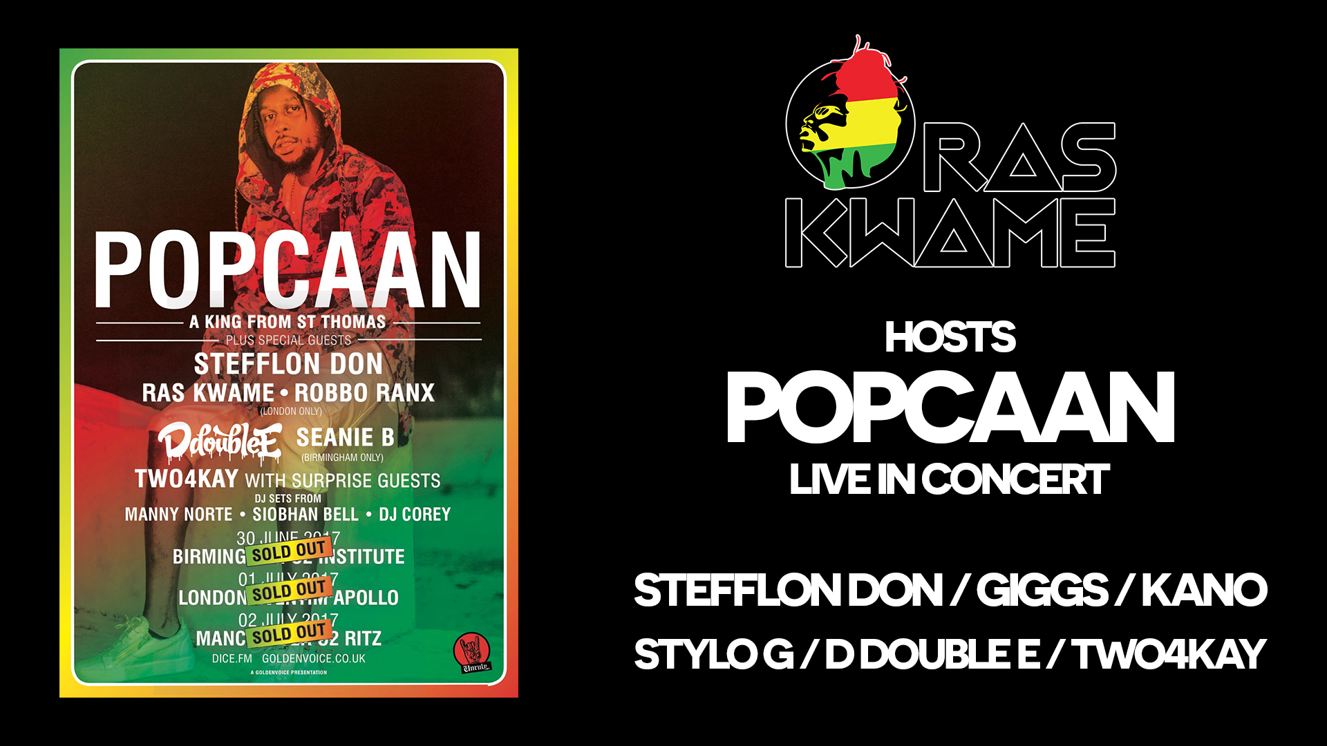 Ras Kwame hosts Popcaan’s sold out London show!